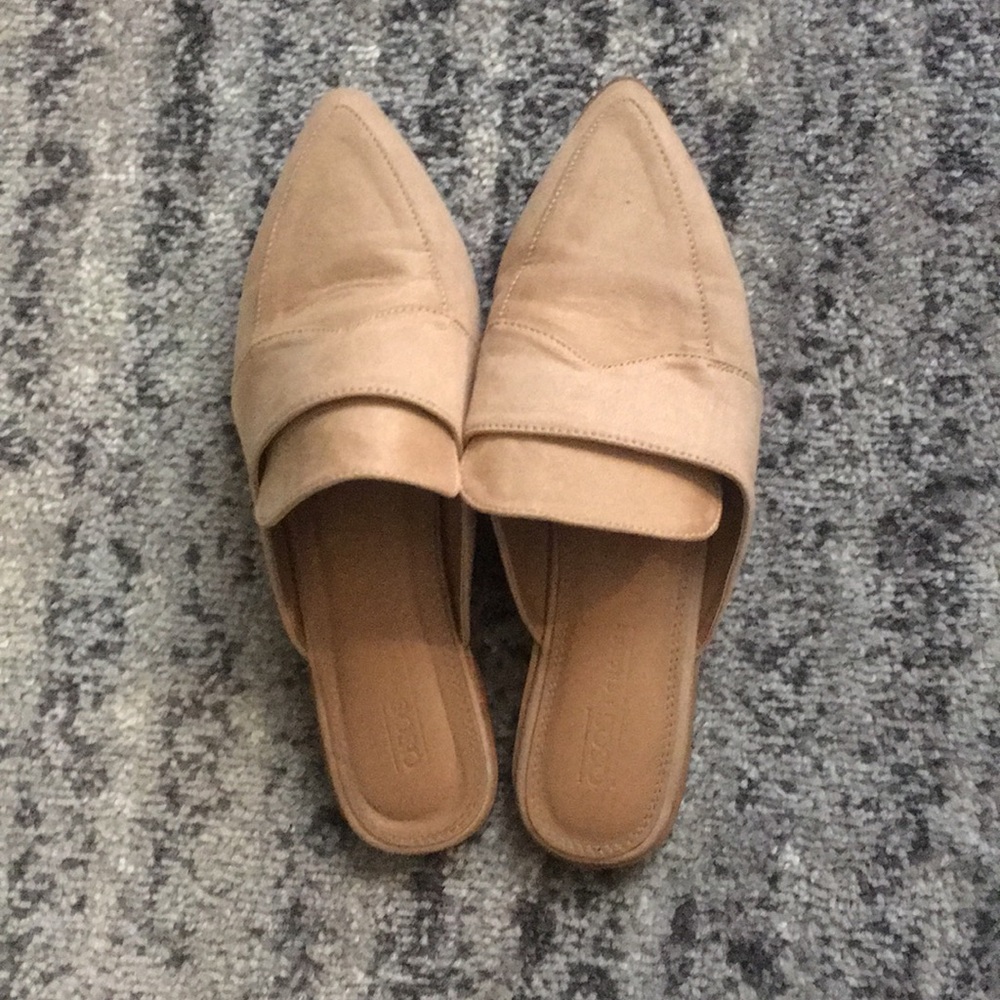 ASOS Beige Suede Loafer Slides Size 7